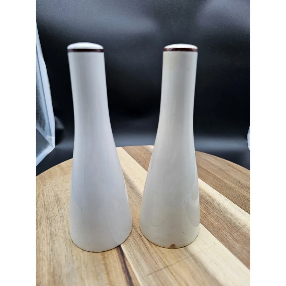 Vintage MCM Mikasa Cera-Stone Salt & Pepper Shaker Set‎ 6